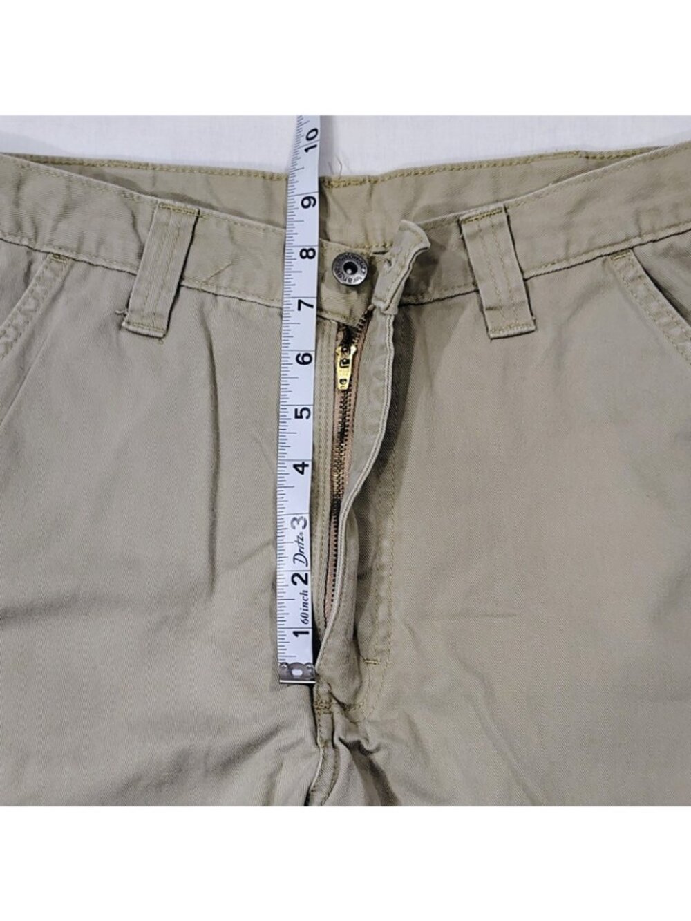 Wrangler Khaki Cargo Pants Mens Size 34 x 34 Straight Leg Pockets Cotton Tan - Picture 15 of 16